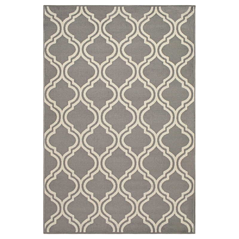 Charlton Home® Vancamp Geometric Gray Area Rug & Reviews